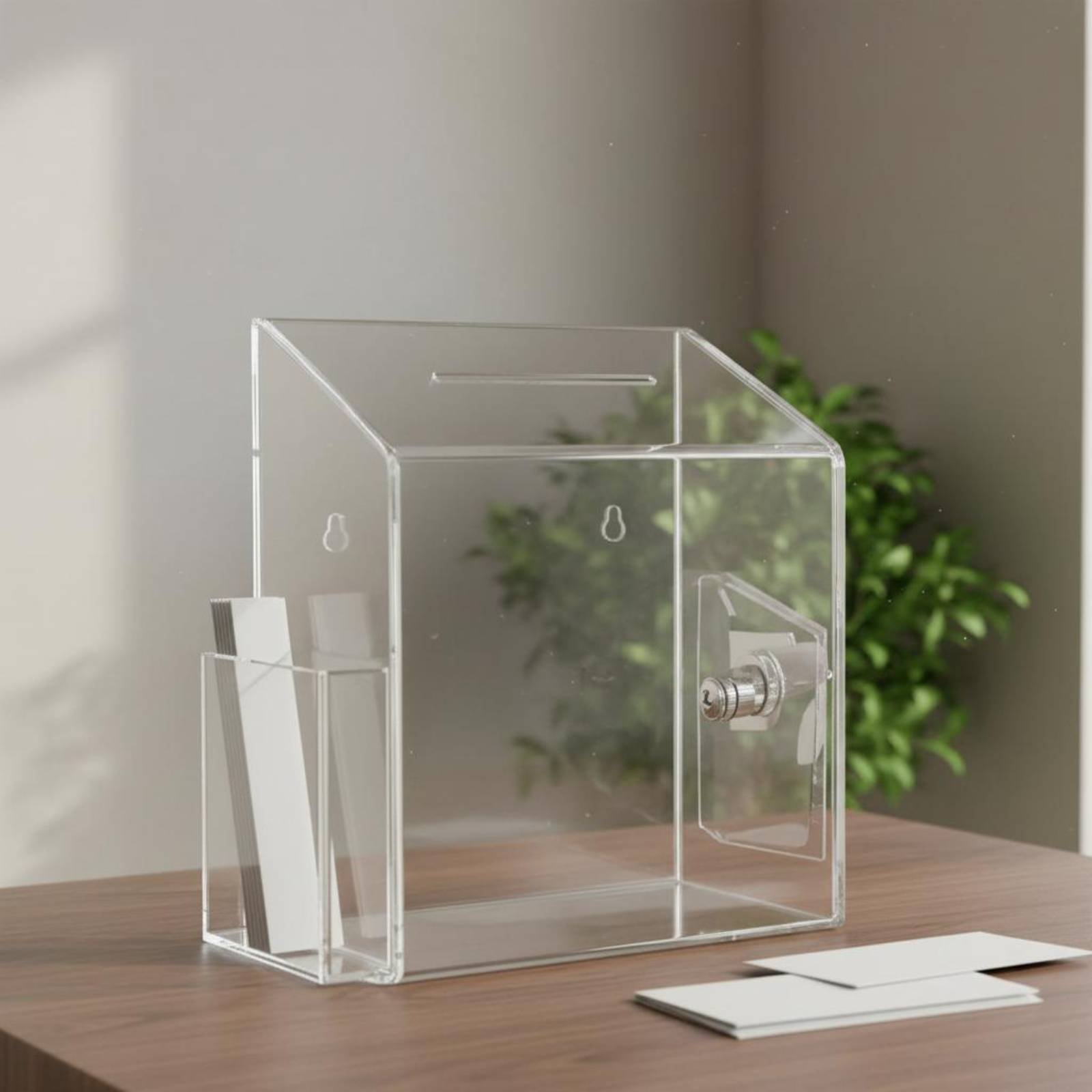 Phone Accessories Company - Caja de donaciones de acrílico con