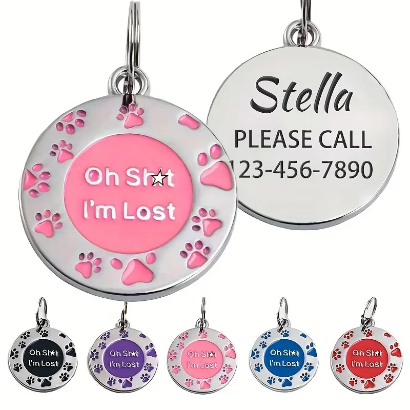 Phone Accessories And Names - Etiqueta personalizada con estampado de pata
