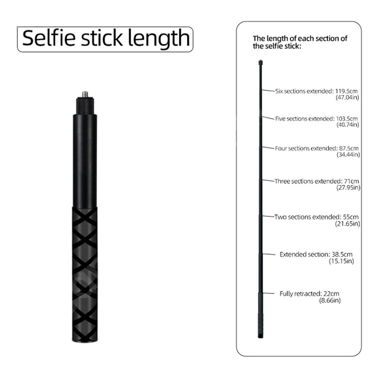 Selfie Stick Tripod - Trípode de Escritorio con Mango Giratorio