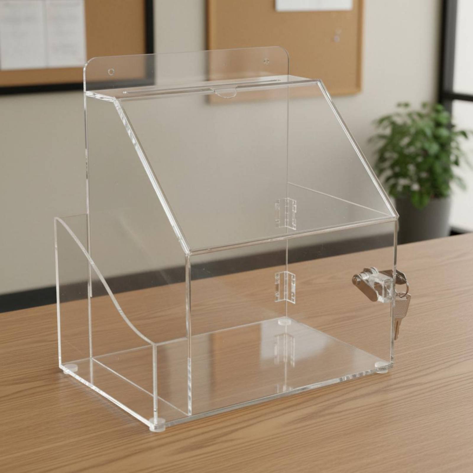 Caja de donaciones de acrílico - Phone Accessories Company reseña y precio