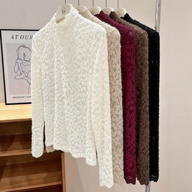 Blusa elegante de cuello medio - Phone Accessories On Top reseña y precio