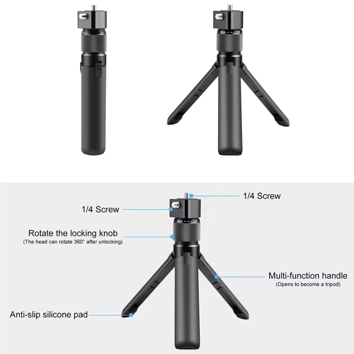 Trípode de Escritorio con Mang - Selfie Stick Tripod reseña y precio