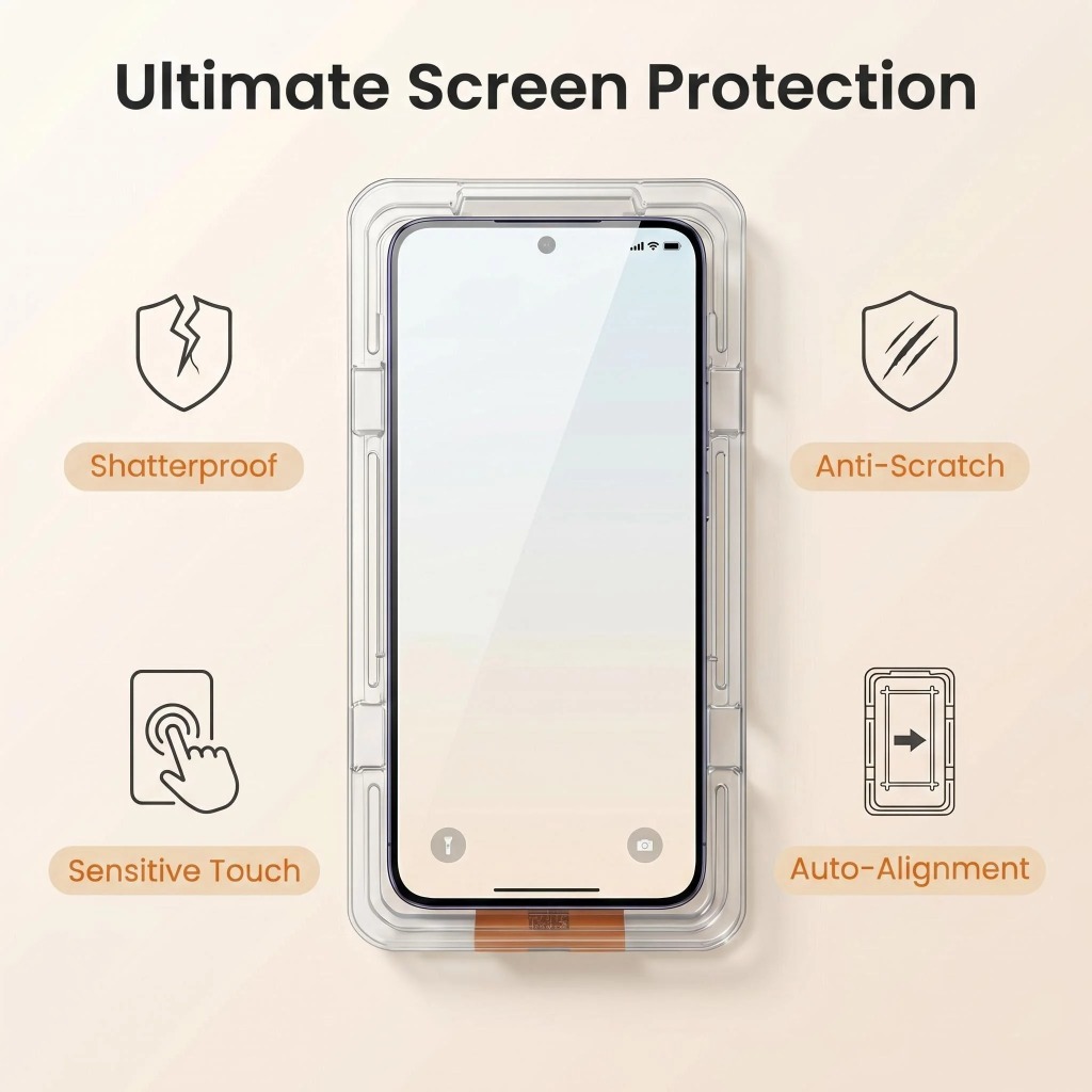 Protector de pantalla de vidri - Phone Accessories Online Shop reseña y precio